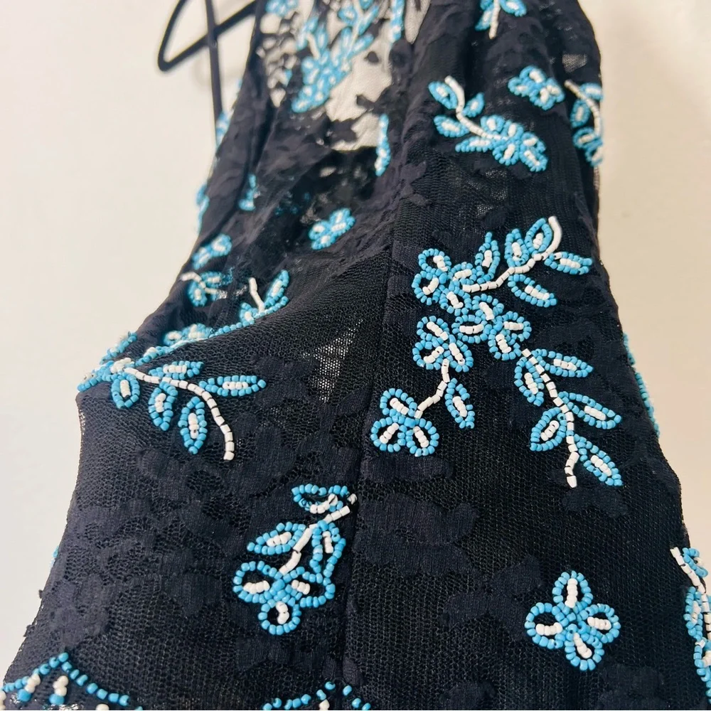 Vintage Cache Beaded Lace Halter Top 6 - Picture 6 of 13